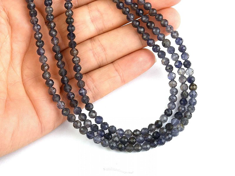 Iolite necklace facet cut Ag 925/1000 approx. 52cm