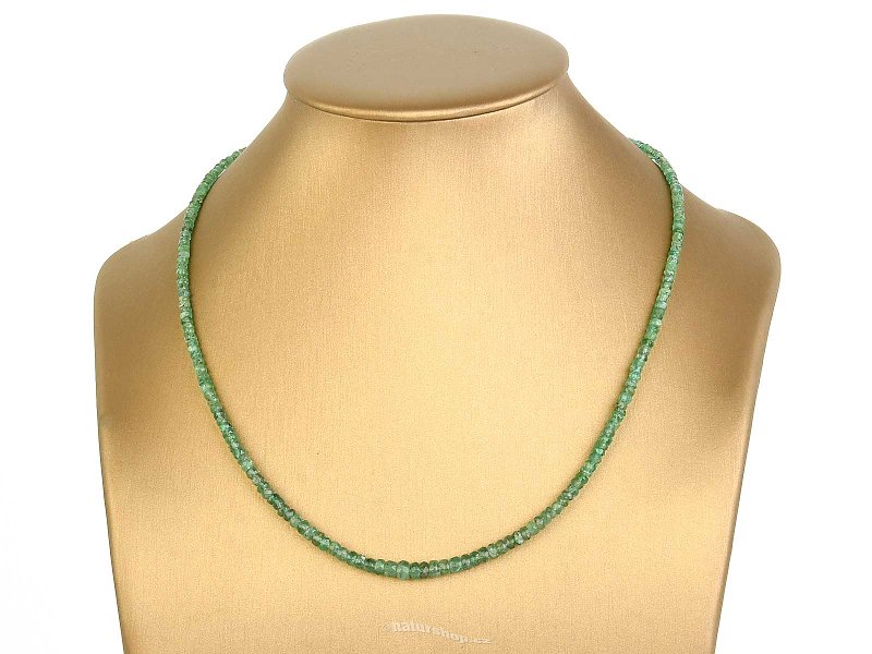 Emerald necklace Ag 925/1000 46cm 7.6g