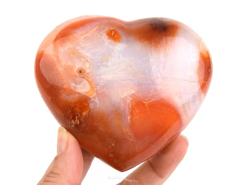 Carnelian heart 489g from Madagascar