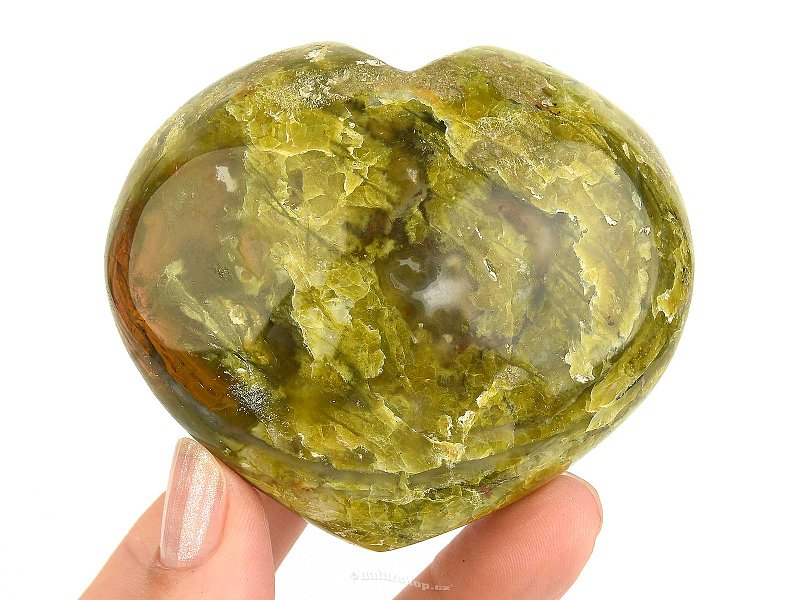 Heart opal green 218g from Madagascar