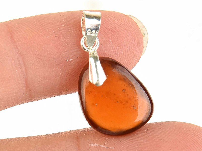 Hessonite garnet pendant Ag 925/1000 2.5g