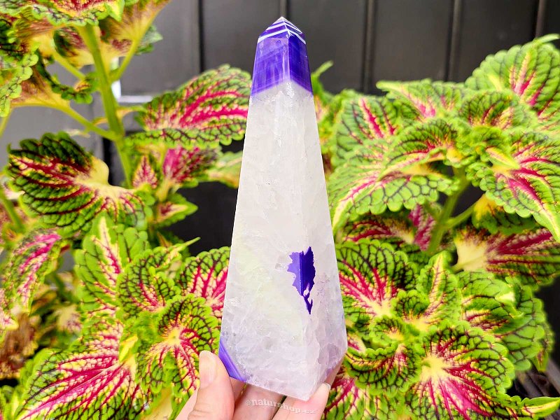 Agate purple obelisk 401g