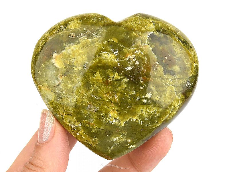 Heart opal green 211g from Madagascar