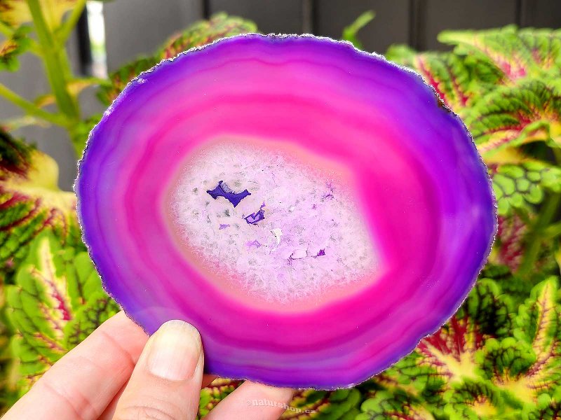 Agate polished purple slice from Brazil 120g