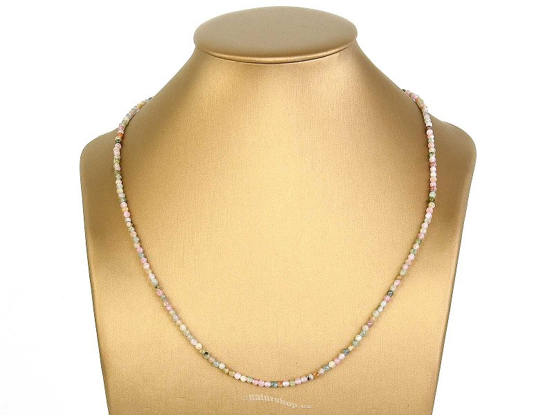 Necklace tourmaline multicolor facet cut Ag 925/1000 approx. 52cm