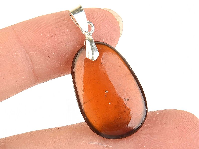 Hessonite garnet pendant Ag 925/1000 5.4g