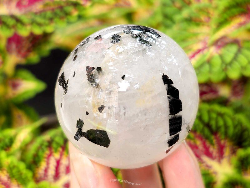 Quartz with black tourmaline ball Ø 52mm