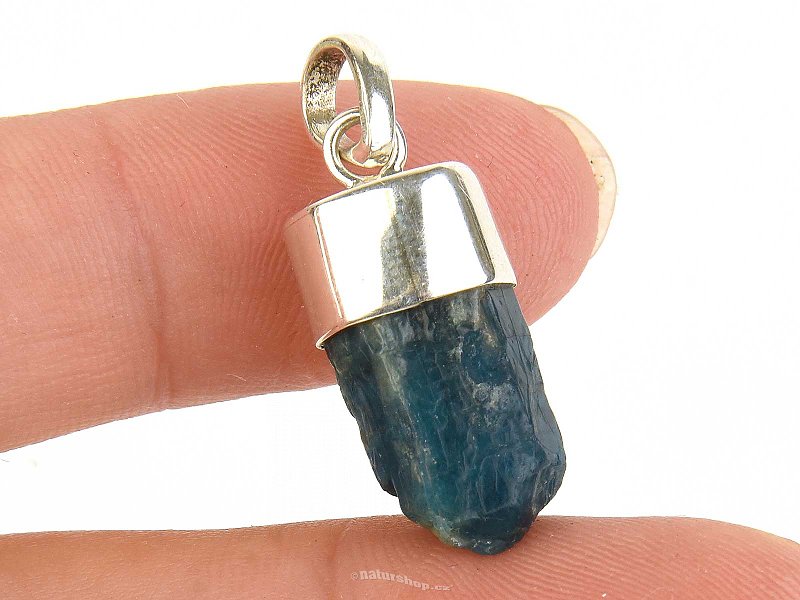 Apatite crystal pendant Ag 925/1000 4.1g