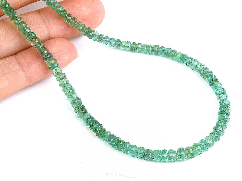 Emerald necklace Ag 925/1000 45cm 12.4g