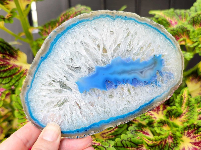 Polished agate slice from Brazil 159g