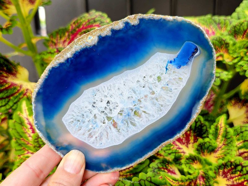 Polished agate slice from Brazil 133g