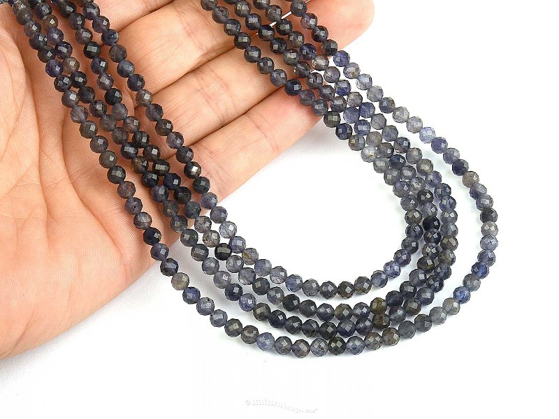 Iolite necklace facet cut Ag 925/1000 approx. 47cm