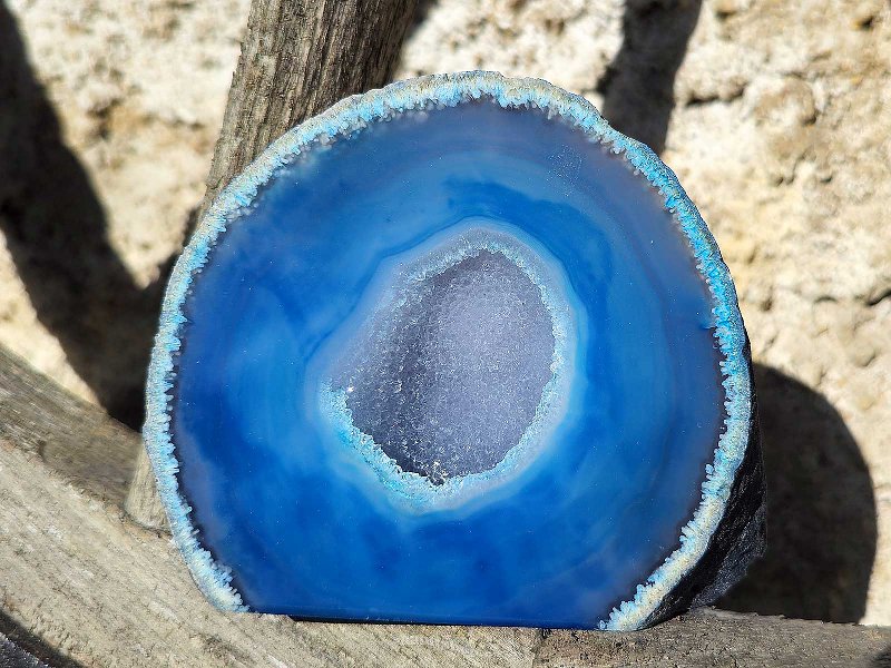 Geode agate natural with cavity Brazil 700g