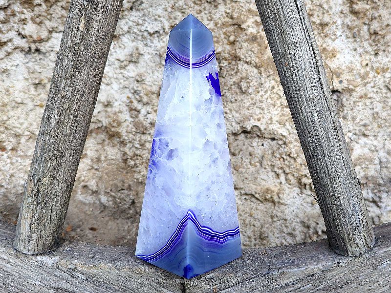 Purple agate obelisk 488g (Brazil)