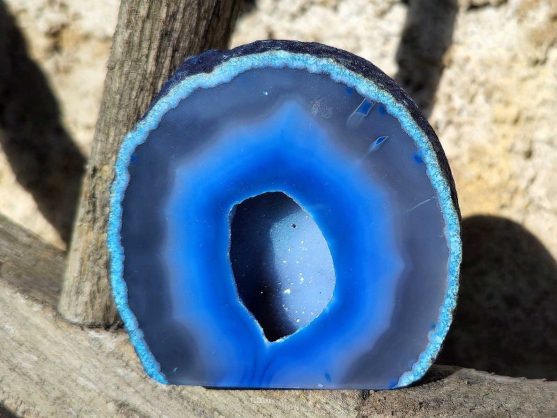 Geode agate natural with cavity Brazil 592g