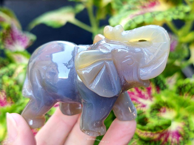 Agate elephant for luck 178g