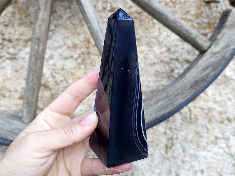 Agate obelisk 334g (Brazil)