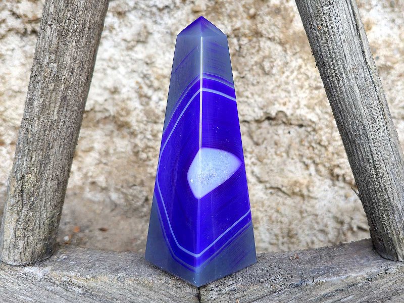 Purple agate obelisk 332g (Brazil)