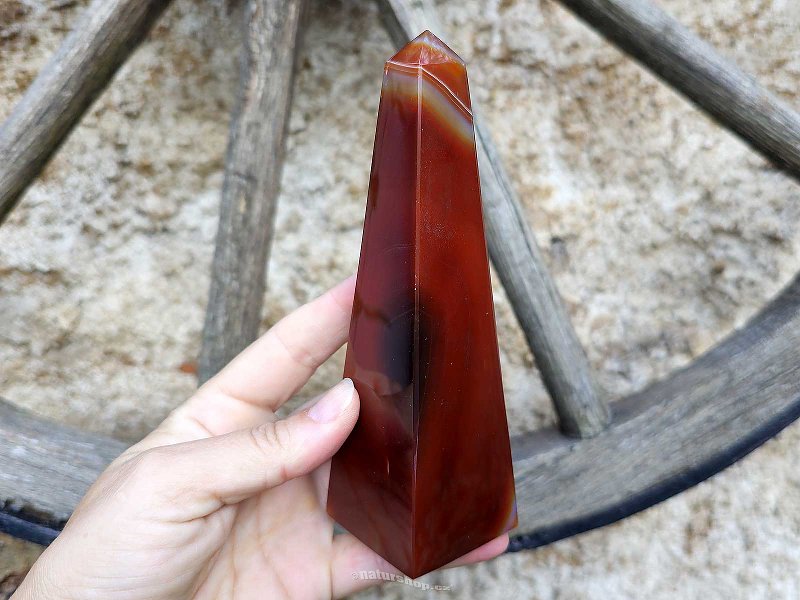 Brown agate obelisk 400g (Brazil)