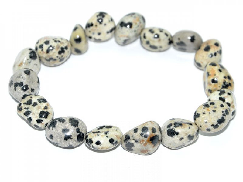Dalmatian jasper bracelet tromle