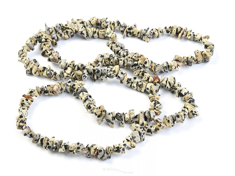Dalmatian jasper necklace 90 cm