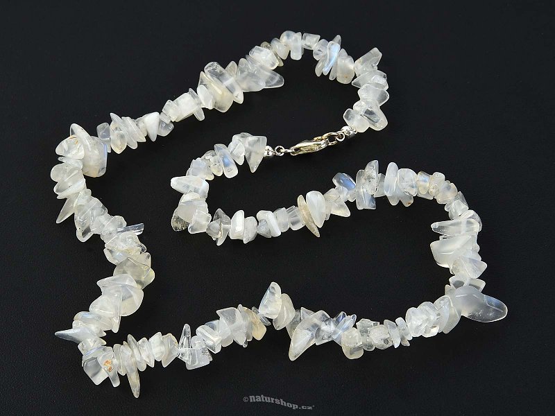 Moonstone Necklace chopped shapes 45 cm