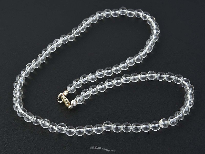 Crystal necklace beads 6 mm 47 cm