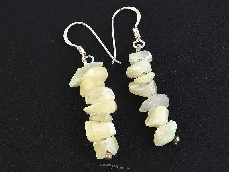 Calcite yellow earrings Ag