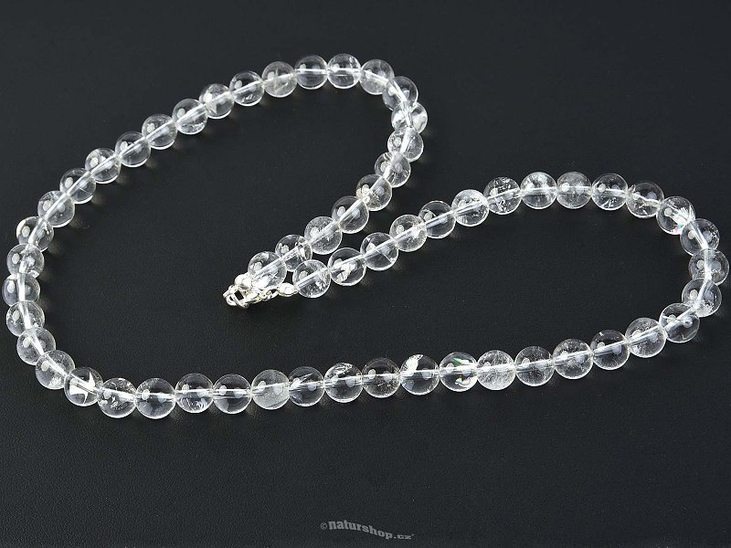 Crystal necklace beads 8 mm 49 cm