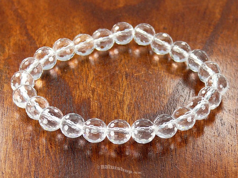 Crystal Beads Bracelet 8 mm cut