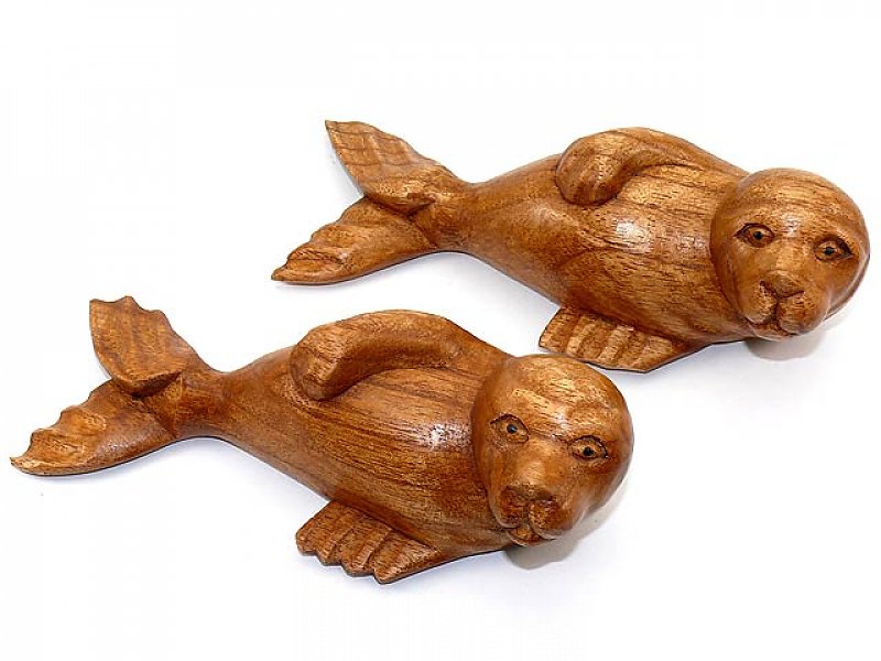 Seal wood carving