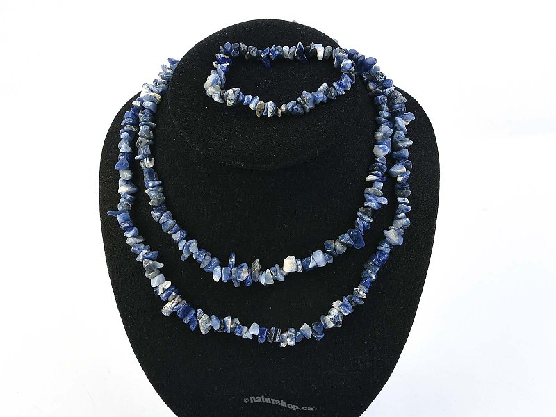 Sodalite jewelry set - necklace dl. + Bracelet