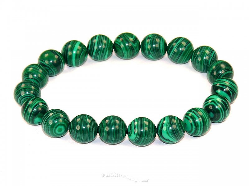 Imitation Malachite beads bracelet 10 mm