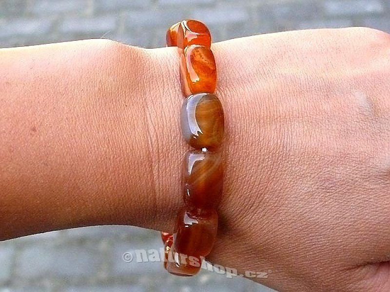 Orange agate bracelet Quadrics