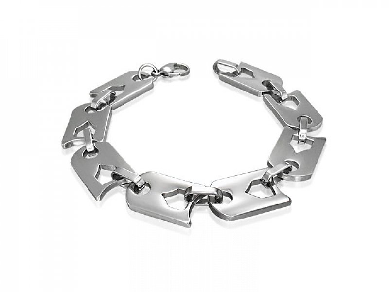 Stainless steel bracelet with 22 cm pieces