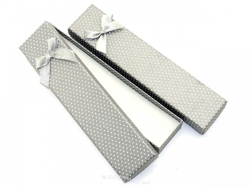 Gift box with gray bow 20x4, 5cm - Bracelet