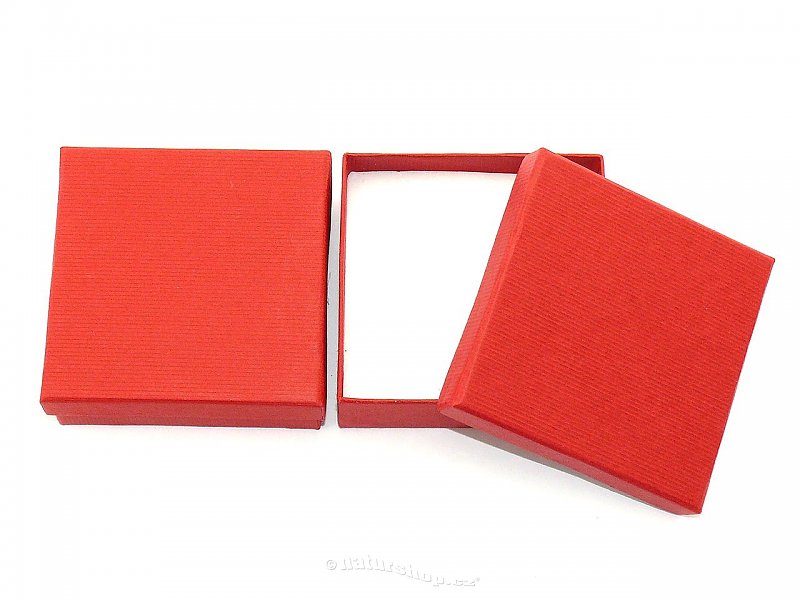 Dárková krabička červená 6 x 6cm - na přívěsek, náušnice