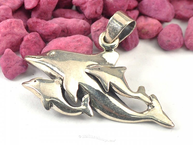 Silver pendant dolphins Ag 925/1000