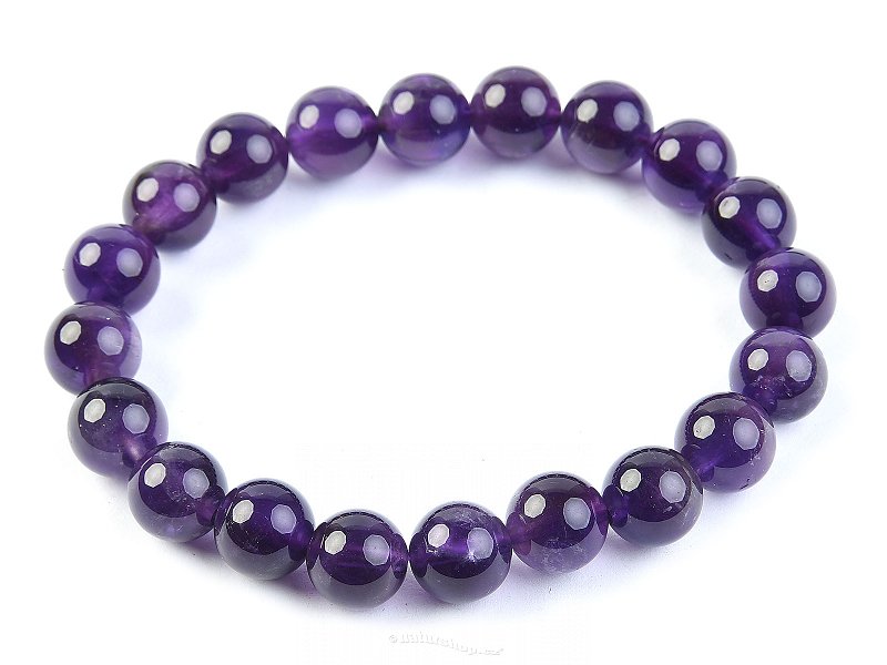 Amethyst beads bracelet extra 10 mm