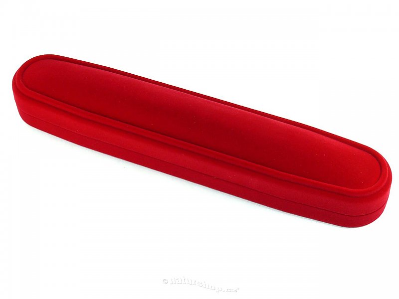 Long velvet gift box red oval