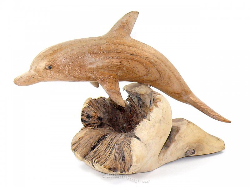 Dolphin with a bowl of wood (Indonesia) 12 cm