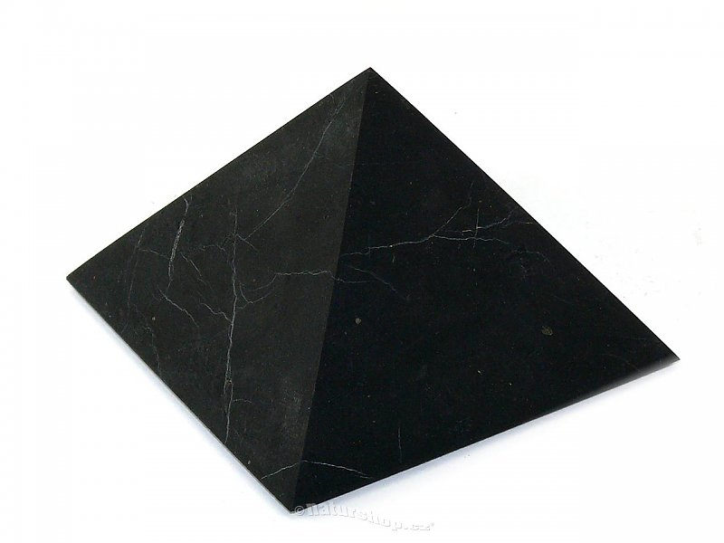 Šungit pyramida (Rusko) cca 6cm - neleštěná