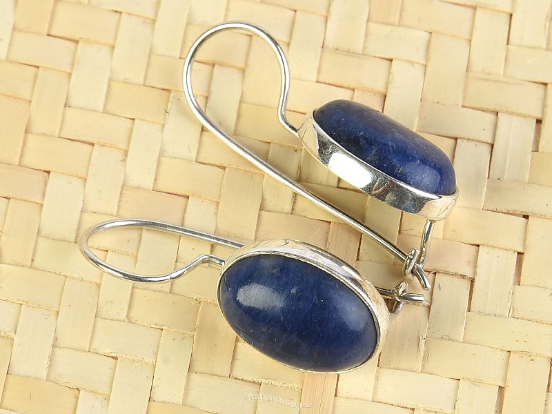 Sodalite earrings larger oval silver Ag 925/1000