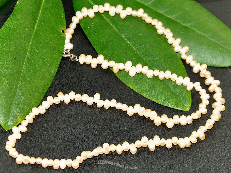Pearls necklace cream drops 45 cm