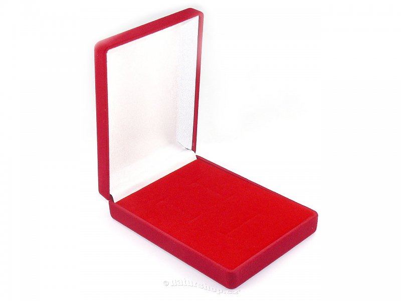 Sametová dárková krabička červená 12 x 9cm