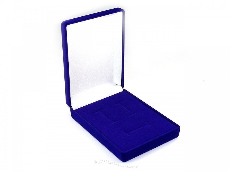 Blue velvet gift box