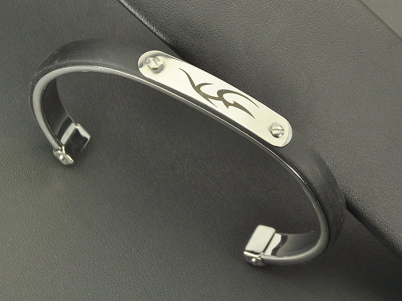 Bracelet steel + rubber solid insertion