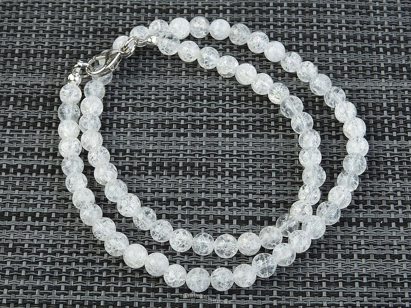 Crystal necklace beads 6 mm 43 cm