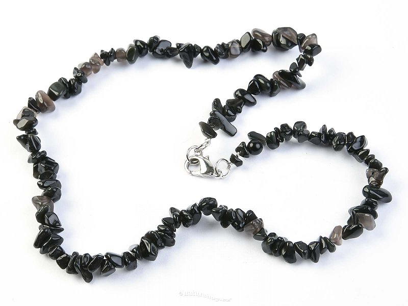 Rainbow obsidian necklace (45 cm)