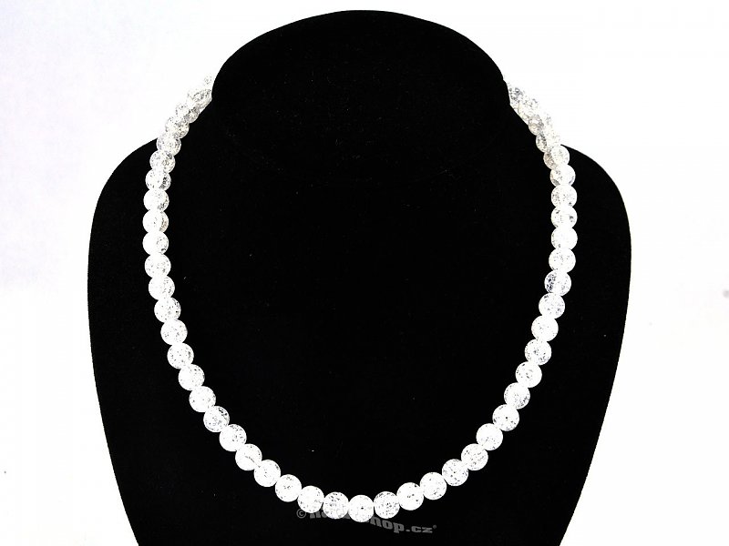 Crystal necklace beads 8 mm 48 cm